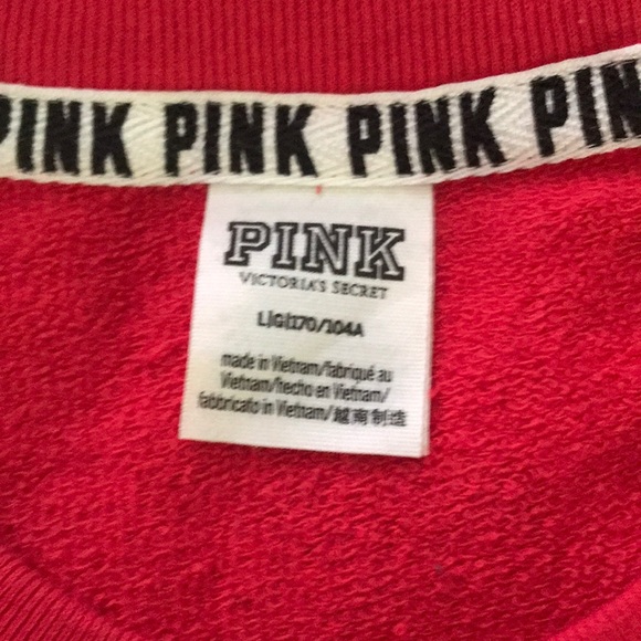 PINK Victoria Secret: Red Cropped Sweater - Picture 2 of 3